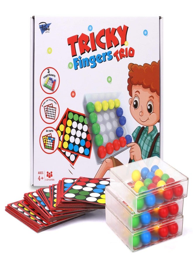 Point Games Therapy Games for Kids, Tricky Fingers Trio, Puzzle Games, Sensory Learning Game, Fun for Entire Family, Ages 4+ - Image 1